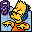 Folder Bart rapping into mic icon