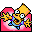 Folder Bart reaching up red icon