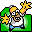 Folder Homer reaches up green icon
