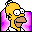 Simpsons Folder Purple Homer folder icon