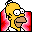 Simpsons Folder Red Homer folder icon