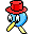 Objects drinking bird head icon