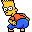 Rollover Bart mooning 1 icon