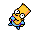 Rollover Bart reaching up 1 icon