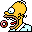 Rollover Homer donut 1 icon