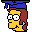 Simpsons Family Grad Homer icon